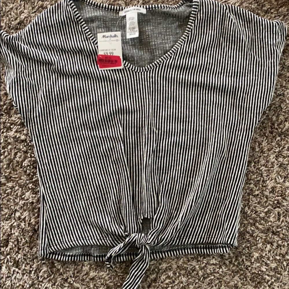 cute striped top somewhat cropped
